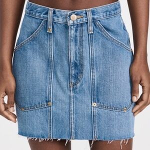 Re/Done Classic Blue Denim Mini Skirt